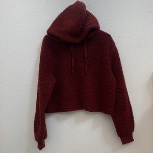 Burgundy Colsie Sherpa Hoodie ❤️‍🔥